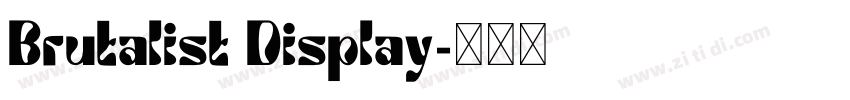 Brutalist Display字体转换 Brutalist Display字体转换